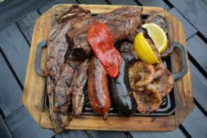 Paja rota parrilla al carbón